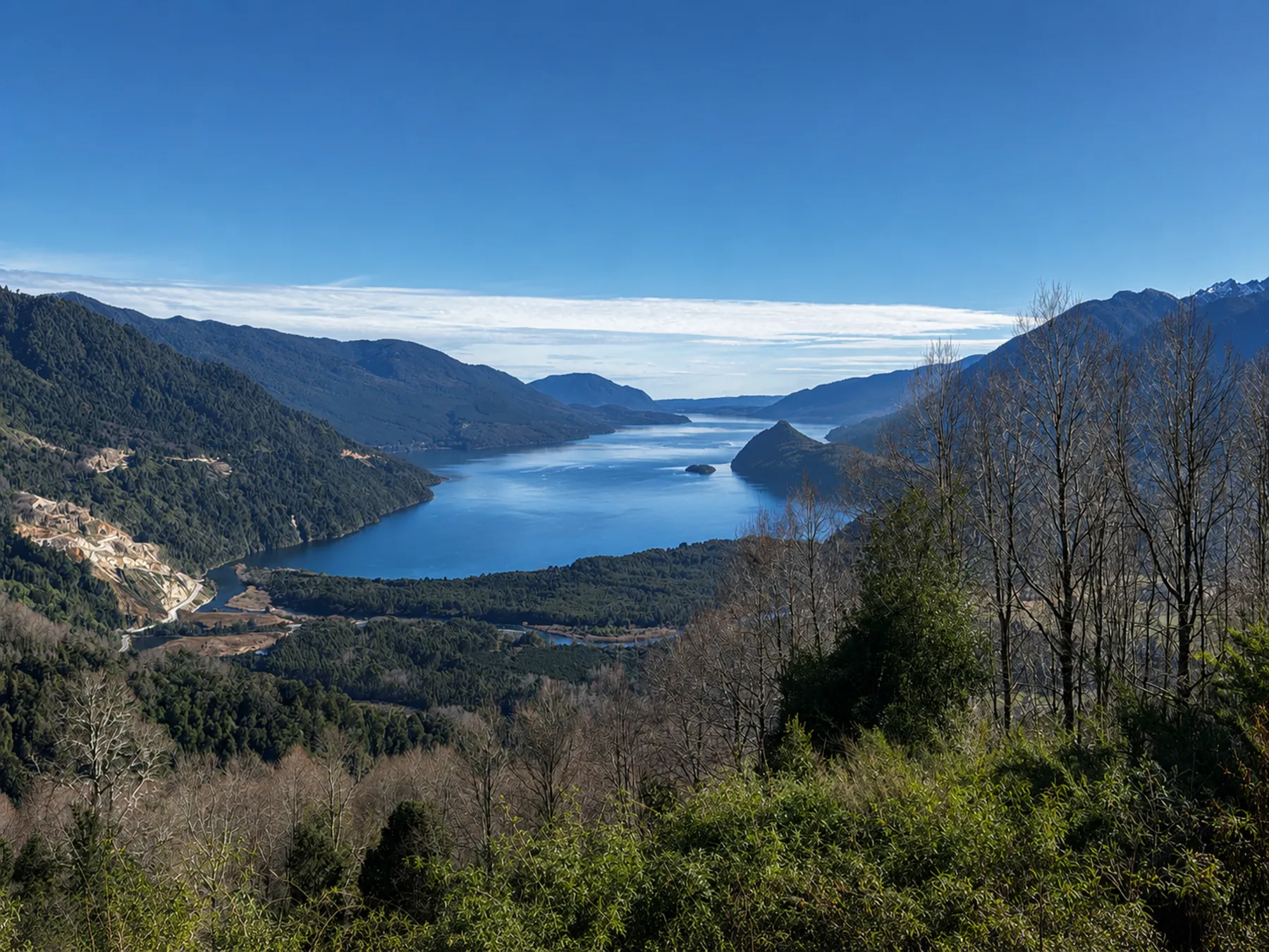 Lago Pirehueico desde lo alto